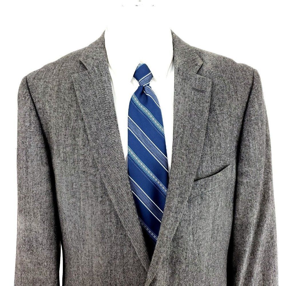 Nordstrom Calibrate Heavy Wool Cotton 2 Button Sport Coat 40R Gray Tagged 42L Ha